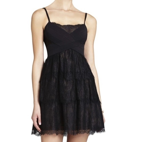 BCBGMaxAzria Cantilly Lace Ballerina Cocktail Dress - Picture 1 of 7